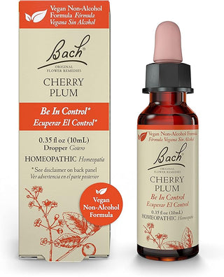 Bach Original Flower Remedies, Cherry Plum for Control (Non-Alcohol Formula), 10mL Dropper