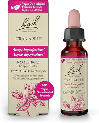 Bach Original Flower Remedies, Crab Apple for Accepting Imperfections (Non-Alcohol Formula), 10mL Dropper