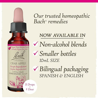 Bach Original Flower Remedies, Crab Apple for Accepting Imperfections (Non-Alcohol Formula), 10mL Dropper