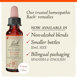 Bach Original Flower Remedies, Rock Rose for Courage (Non-Alcohol Formula), 10mL Dropper