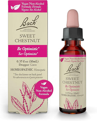 Bach Original Flower Remedies, Sweet Chestnut for Optimism (Non-Alcohol Formula), 10mL Dropper